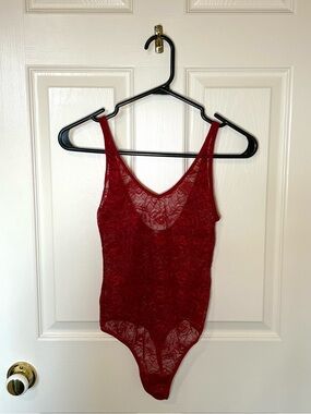 Wilfred Red Lace Bodysuit